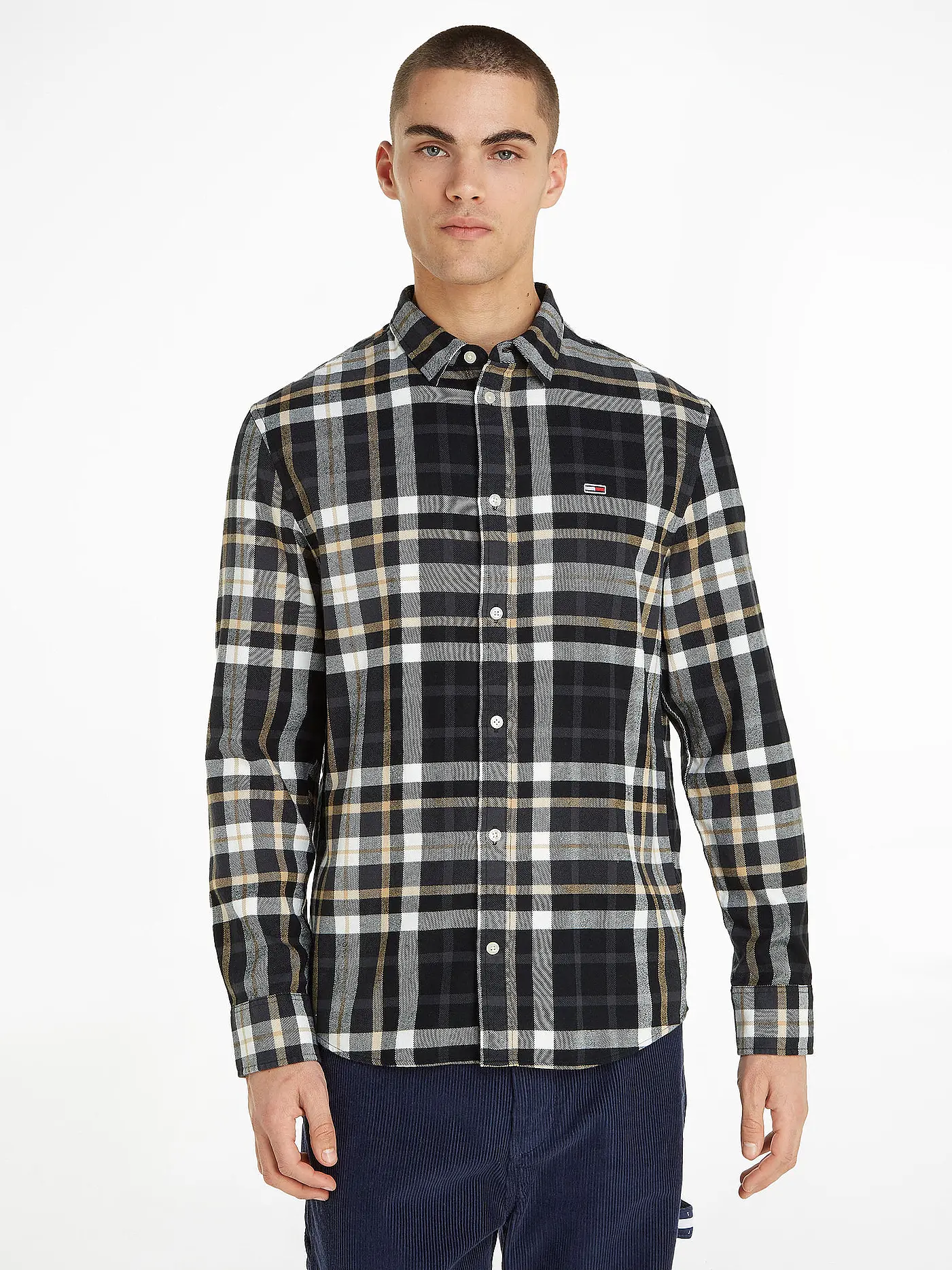 TOMMY JEANS | Hemd Classic Fit | schwarz